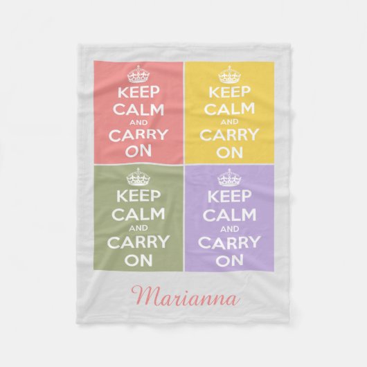 Behalten Sie Ruhe und machen Sie die Fleecedecke (Vorderseite)