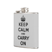 behalten Sie Ruhe und machen Sie - Grau und Flachmann (Links)