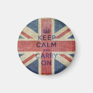 Behalten Sie Ruhe und machen Sie mit BRITISCHEN Magnet