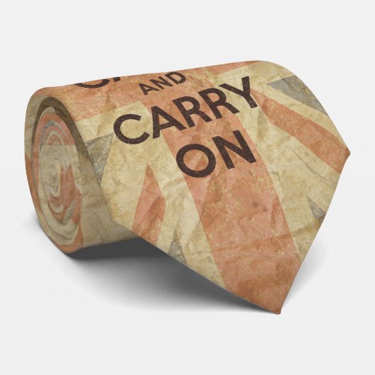 Behalten Sie Ruhe und machen Sie mit BRITISCHER Krawatte (Gerollt)