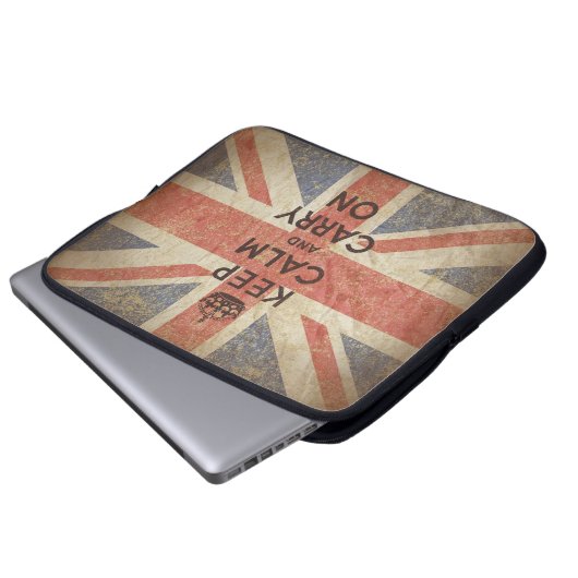 Behalten Sie Ruhe und machen Sie mit BRITISCHER Laptopschutzhülle (Vorne Knopf)