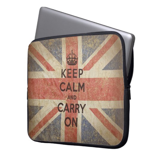 Behalten Sie Ruhe und machen Sie mit BRITISCHER Laptopschutzhülle (Vorderseite Links)