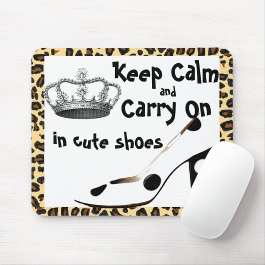 Behalten Sie Ruhe und machen Sie niedlichen Schuh Mousepad (Mit Mouse)
