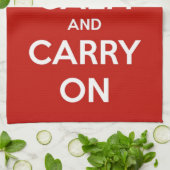 Behalten Sie Ruhe und machen Sie rotes Küchen-Tuch Küchentuch (Gefaltet)