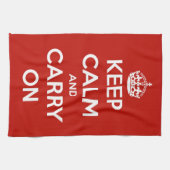 Behalten Sie Ruhe und machen Sie rotes Küchen-Tuch Küchentuch (Horizontal)