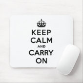Behalten Sie Ruhe und machen Sie schwarzen Text Mousepad (Mit Mouse)