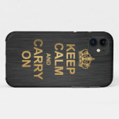 Behalten Sie Ruhe und machen Sie - Schwarzes und Case-Mate iPhone Hülle (Rückseite (Horizontal))