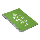 Behalten Sie Ruhe und machen Sie Smaragdgrün Notizblock (Rechte Seite)