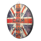 behalten Sie Ruhe und machen Sie Vintage Dartscheibe (Vorderseite rechts)