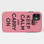 behalten Sie Ruhe und machen Sie Vorlage weiter Case-Mate iPhone Hülle (Rückseite (Horizontal))