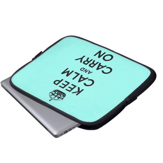 behalten Sie Ruhe und machen Sie Vorlage weiter Laptopschutzhülle (Vorne Knopf)