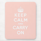 behalten Sie Ruhe und machen Sie Vorlage weiter Mousepad (Vorne)