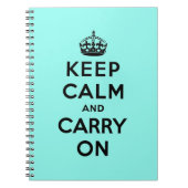 behalten Sie Ruhe und machen Sie Vorlage weiter Notizblock (Vorderseite)