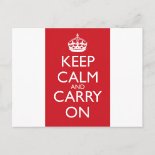 Behalten Sie Ruhe und machen Sie weiter: Feuern Postkarte