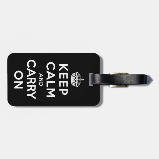 Behalten Sie Ruhe und machen Sie weiter Gepäckanhänger (Rückseite horizontal)