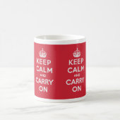 Behalten Sie Ruhe und machen Sie weiter Kaffeetasse (Mittel)