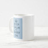 Behalten Sie Ruhe und machen Sie weiter Kaffeetasse (Vorderseite Links)