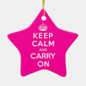 Behalten Sie Ruhe und machen Sie weiter Keramik Ornament (Hinten)