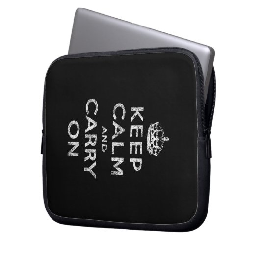 Behalten Sie Ruhe und machen Sie weiter Laptopschutzhülle (Vorderseite Links)