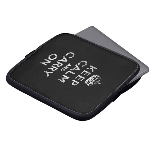 Behalten Sie Ruhe und machen Sie weiter Laptopschutzhülle (Vorne Oben)