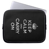 Behalten Sie Ruhe und machen Sie weiter Laptopschutzhülle (Vorderseite)