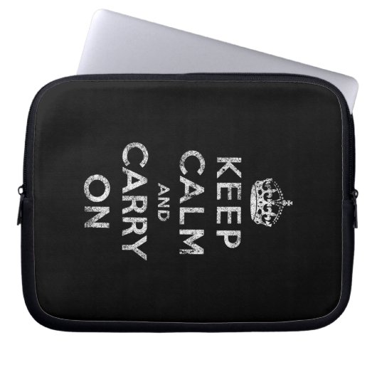 Behalten Sie Ruhe und machen Sie weiter Laptopschutzhülle (Vorderseite)