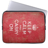 Behalten Sie Ruhe und machen Sie weiter Laptopschutzhülle (Vorderseite)