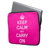 Behalten Sie Ruhe und machen Sie weiter Laptopschutzhülle (Vorderseite Links)