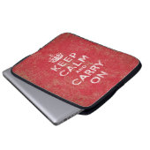 Behalten Sie Ruhe und machen Sie weiter Laptopschutzhülle (Vorne Knopf)