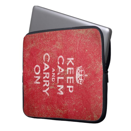 Behalten Sie Ruhe und machen Sie weiter Laptopschutzhülle (Vorderseite Links)