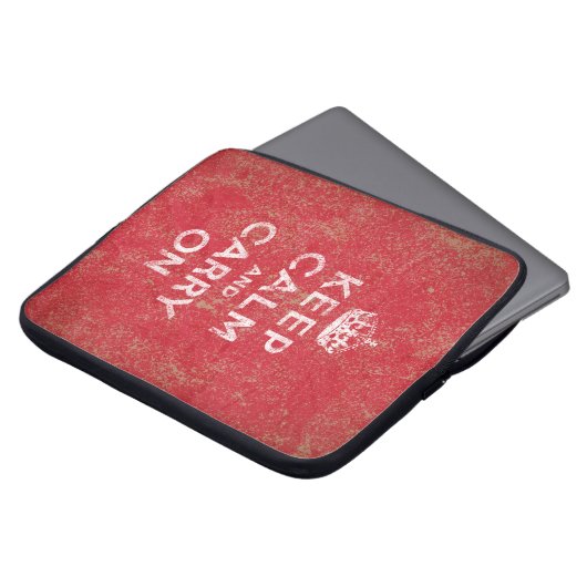 Behalten Sie Ruhe und machen Sie weiter Laptopschutzhülle (Vorne Oben)
