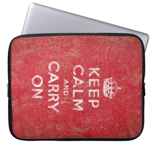 Behalten Sie Ruhe und machen Sie weiter Laptopschutzhülle (Vorderseite)