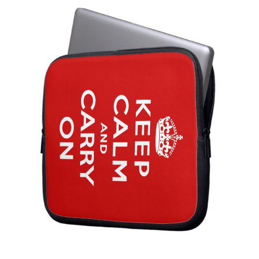 Behalten Sie Ruhe und machen Sie weiter Laptopschutzhülle (Vorderseite Links)