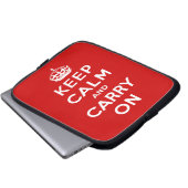 Behalten Sie Ruhe und machen Sie weiter Laptopschutzhülle (Vorne Knopf)