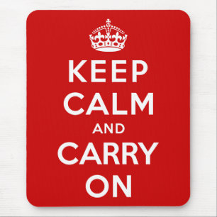 Behalten Sie Ruhe und machen Sie weiter Mousepad