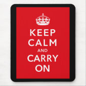 Behalten Sie Ruhe und machen Sie weiter Mousepad (Vorne)