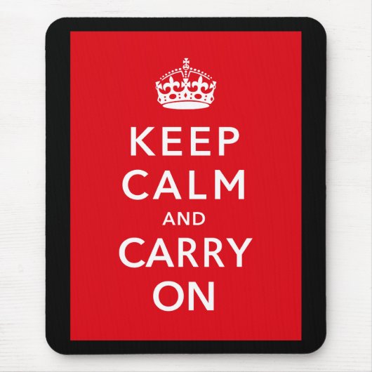 Behalten Sie Ruhe und machen Sie weiter Mousepad (Vorne)