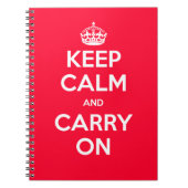 Behalten Sie Ruhe und machen Sie weiter Notizblock (Vorderseite)