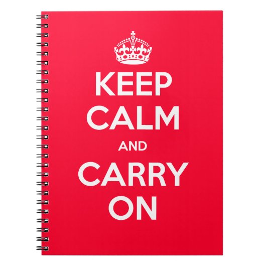 Behalten Sie Ruhe und machen Sie weiter Notizblock (Vorderseite)