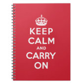 Behalten Sie Ruhe und machen Sie weiter Notizblock (Vorderseite)