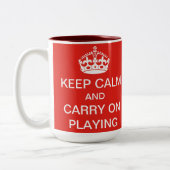 Behalten Sie Ruhe und machen Sie weiter, Tasse zu (Links)