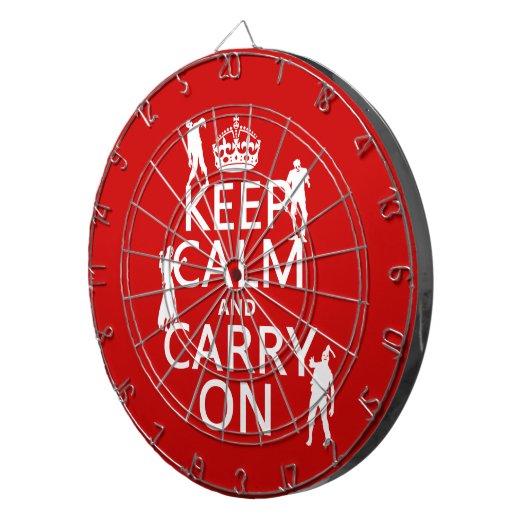 Behalten Sie Ruhe und machen Sie weiter (Zombies) Dartscheibe (Vorderseite rechts)