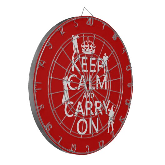 Behalten Sie Ruhe und machen Sie weiter (Zombies) Dartscheibe (Vorderseite Links)