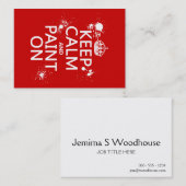 Behalten Sie Ruhe und malen Sie auf (in allen Visitenkarte (Vorne/Hinten)