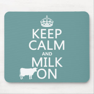 Behalten Sie Ruhe und Milch auf (Kühe) (in allen Mousepad