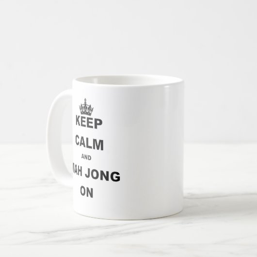 BEHALTEN Sie RUHE UND Milliamperestunde JONG Kaffeetasse (Vorderseite Links)