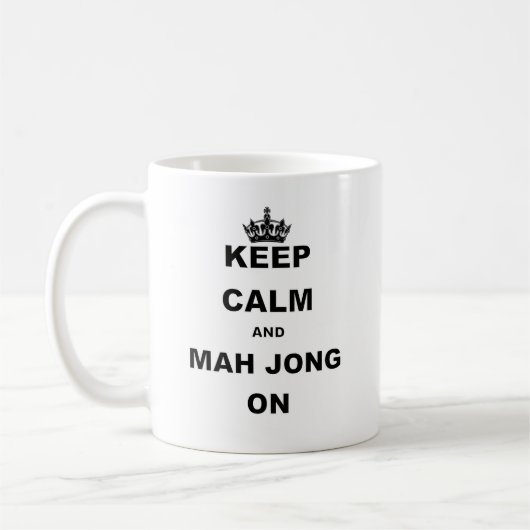 BEHALTEN Sie RUHE UND Milliamperestunde JONG Kaffeetasse (Links)