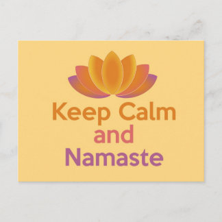 Behalten Sie Ruhe und Namaste - Zen, Yoga, Postkarte
