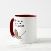 Behalten Sie Ruhe und nehmen Sie ihm langsame Tasse (Vorderseite Links)