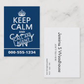 Behalten Sie Ruhe und nennen Sie einen Agenten Visitenkarte (Vorne/Hinten)